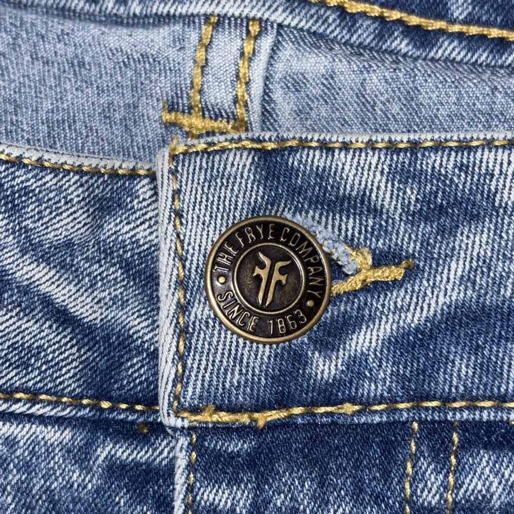Frye Women's High Rise Wide Leg Flare Jeans Medium Wash Blue Denim Size 30 - Picture 7 of 16